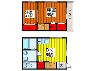 メルヴィーユⅤの物件間取画像